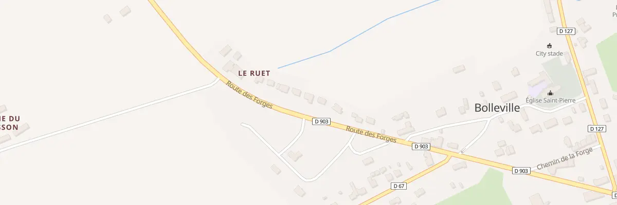 Plan du 16 Rte des Forges - Bolleville à La Haye
