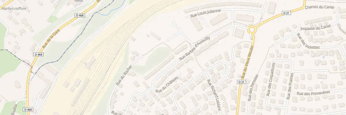 Plan du 91 Rue Barbey d’Aurevilly à Granville