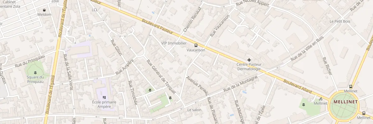 Plan du 8 Rue Claude Bernard à Nantes