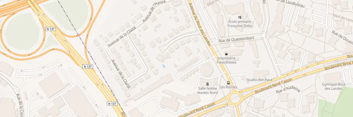 Plan du 9 Av du Point du Jour à Nantes