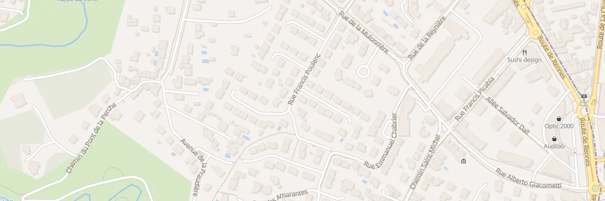 Plan du 2 Rue François Couperin à Orvault