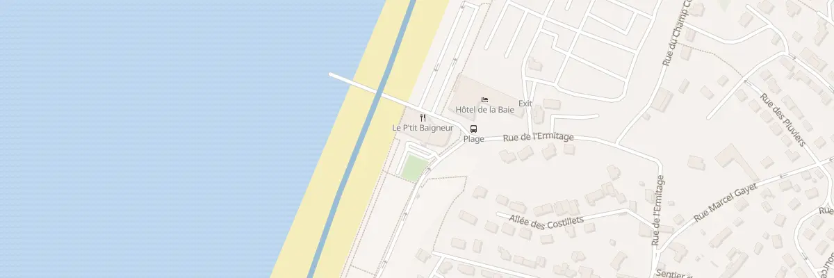 Plan du 6020 La Plage à Donville-les-Bains