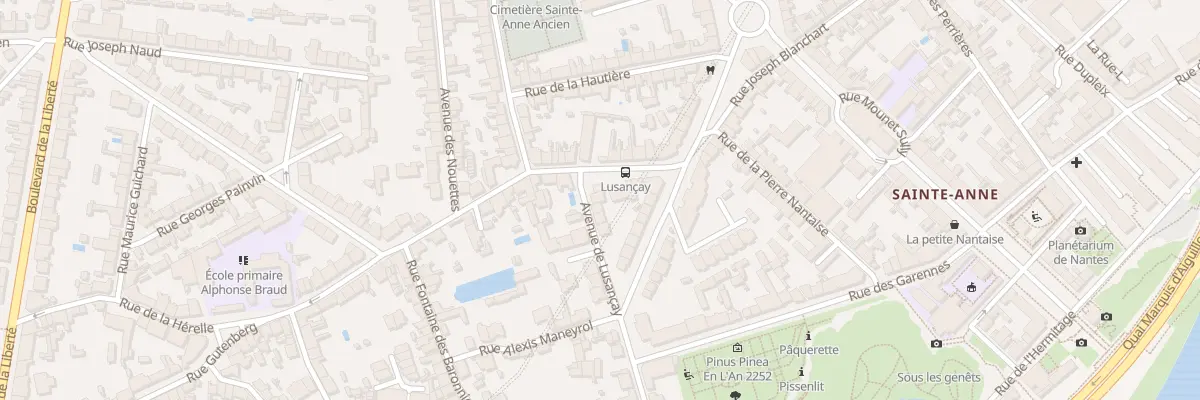 Plan du 28 Av de Lusancay à Nantes