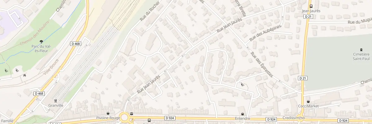 Plan du 34 Rue Jean Jaurès à Granville