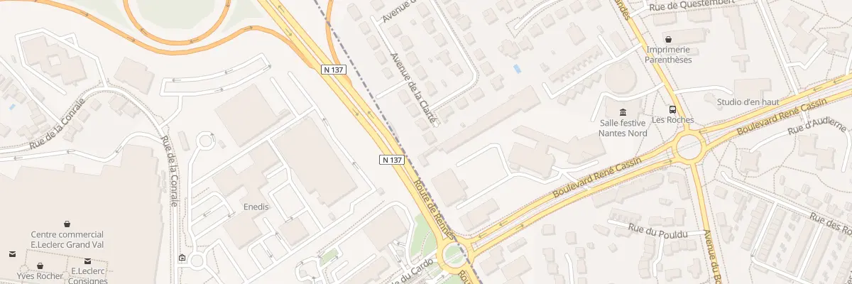 Plan du 8 Av de la Clarté à Nantes