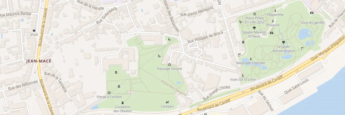 Plan du 1 All des Oblates à Nantes