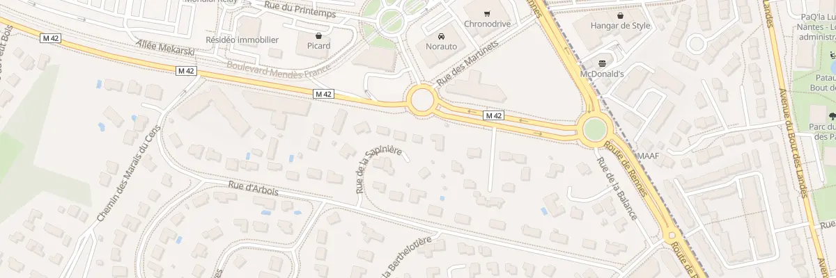 Plan du 11 Rue de la Sapinière à Orvault