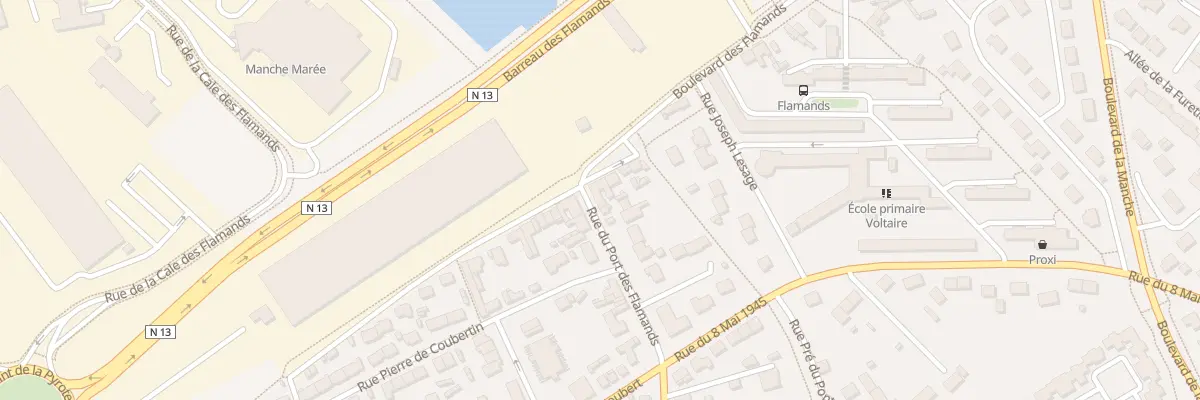 Plan du 130 Rue du Port - Les Flamands à Cherbourg-en-Cotentin