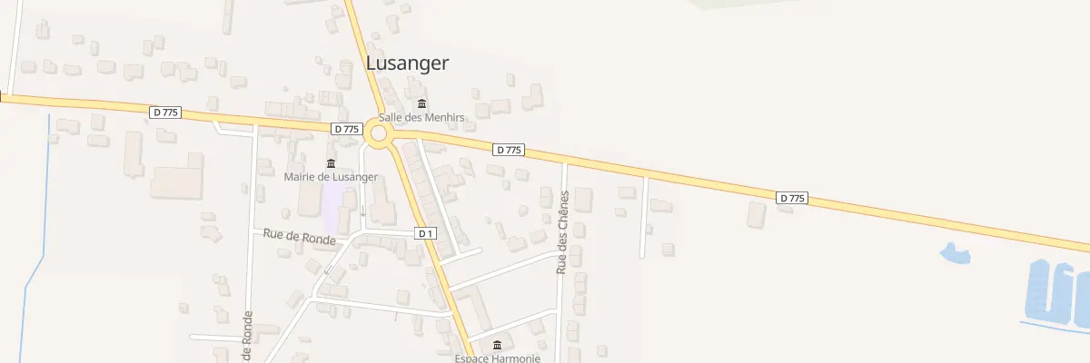 Plan du 2 Rue des Chênes à Lusanger