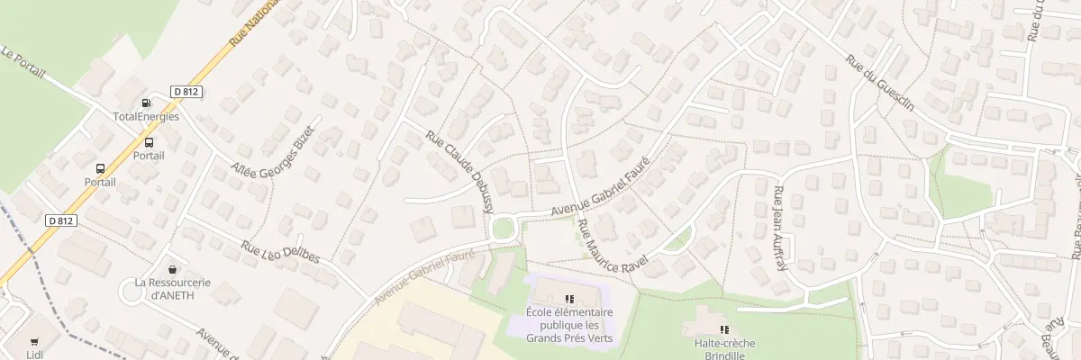 Plan du 2 Rue Claude Debussy à Thorigné-Fouillard