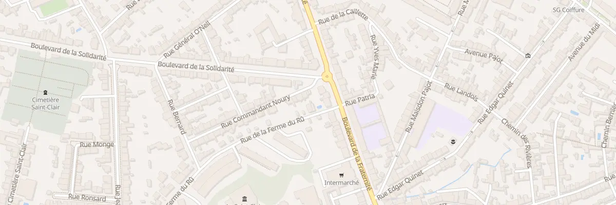 Plan du 1 Rue Commandant Noury à Nantes