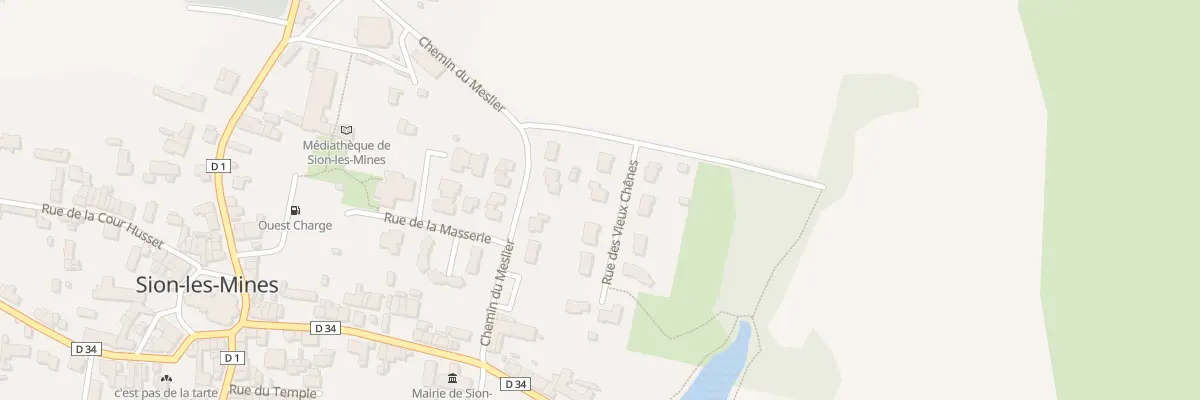 Plan du 2 Rue des Vieux Chenes à Sion-les-Mines