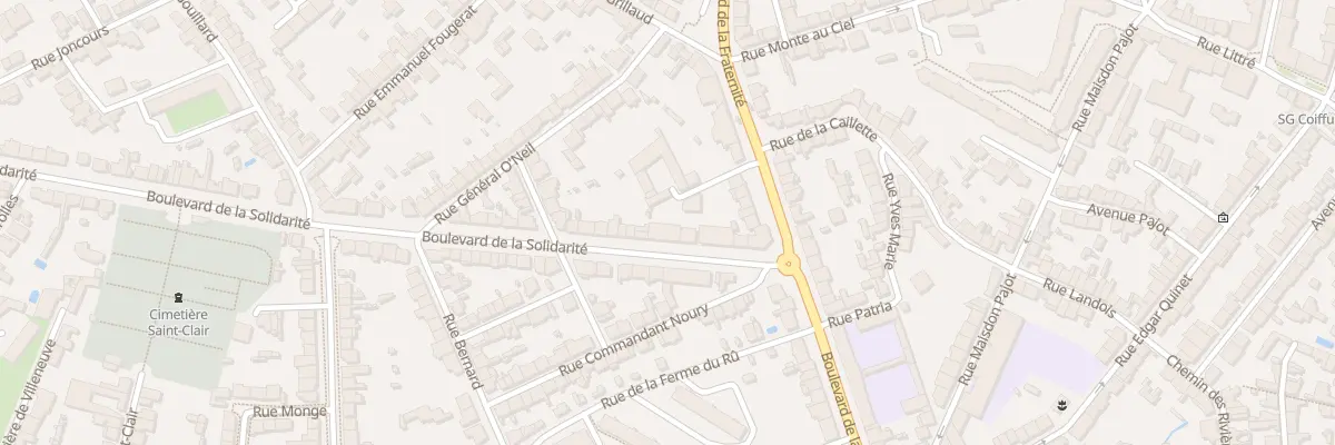 Plan du 12 Bd de la Solidarité à Nantes