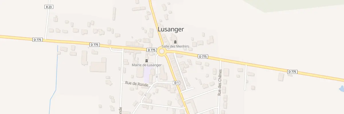 Plan du 1 Pl de l’Eglise à Lusanger