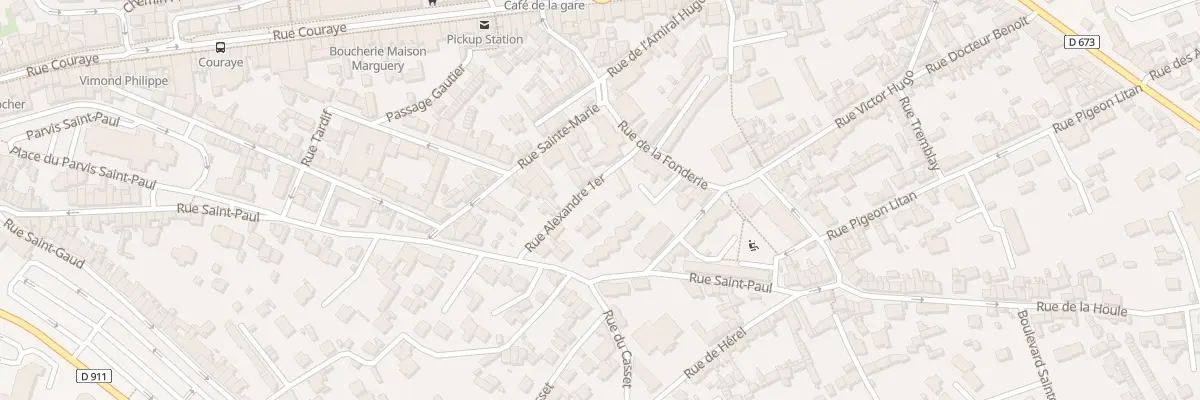 Plan du 10 Rue Alexandre 1er de Yougoslav à Granville