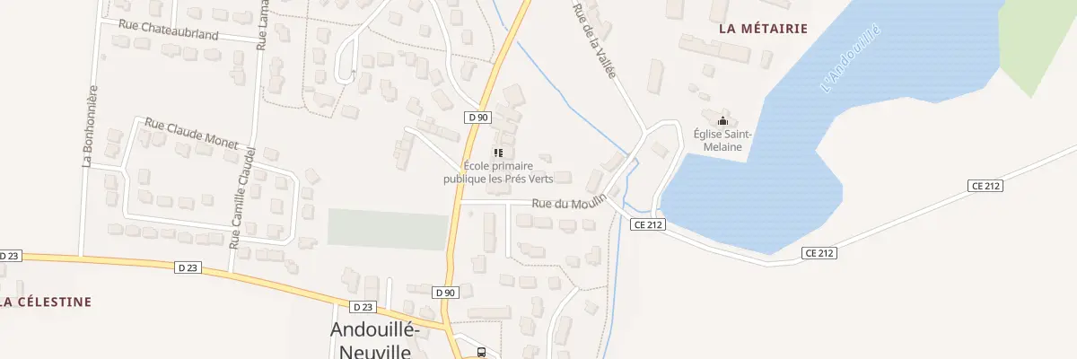 Plan du 2 Rue du Moulin à Andouillé-Neuville