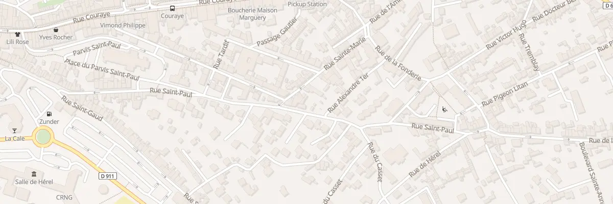Plan du 25 Rue Saint-Paul à Granville