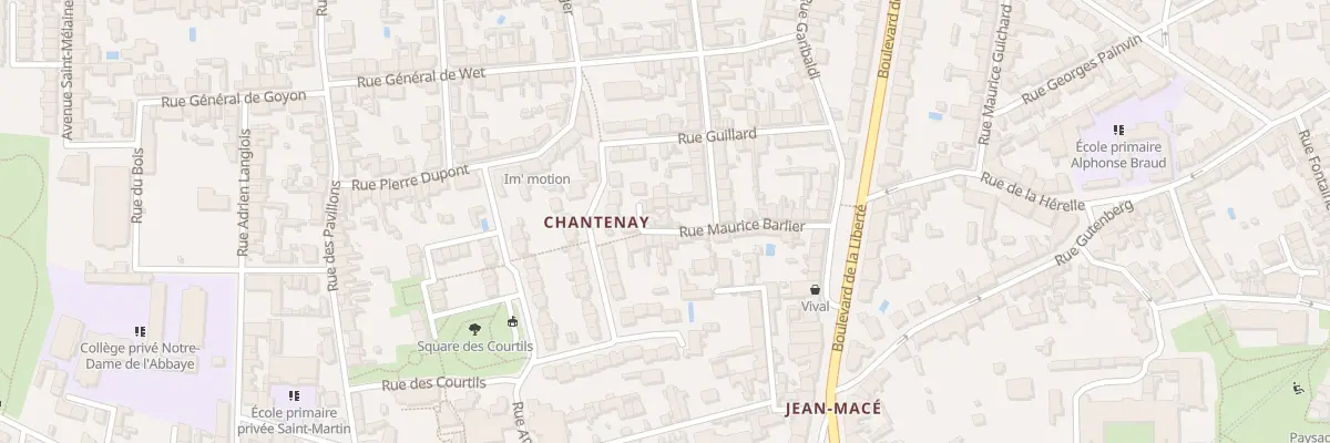 Plan du 20 Rue Maurice Barlier à Nantes
