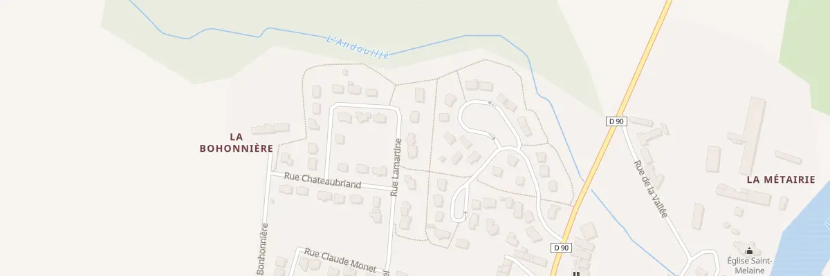 Plan du 10 Rue Lamartine à Andouillé-Neuville