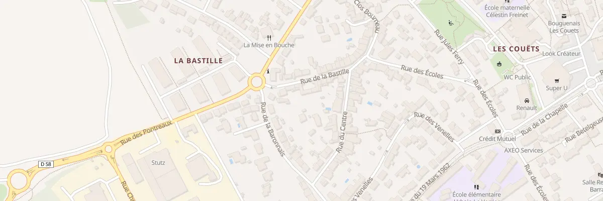 Plan du 13 Rue de la Bastille à Bouguenais