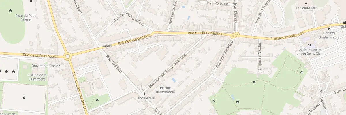 Plan du 18 Rue Docteur Pouzin Malegue à Nantes