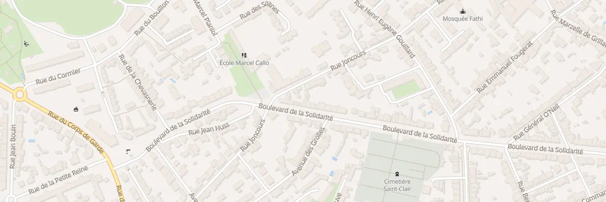 Plan du 86 Bd de la Solidarité à Nantes