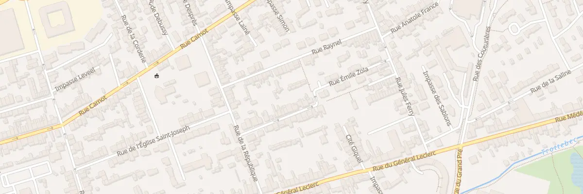 Plan du 17 Rue Emile Zola - Tourlaville à Cherbourg-en-Cotentin