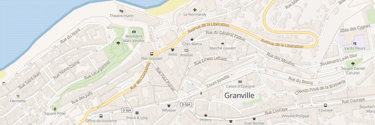 Plan du 16 Rue Docteur Letourneur à Granville