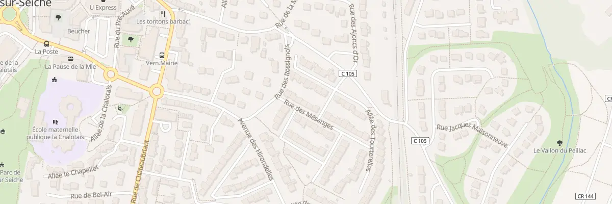 Plan du 7 Rue des Mésanges à Vern-sur-Seiche