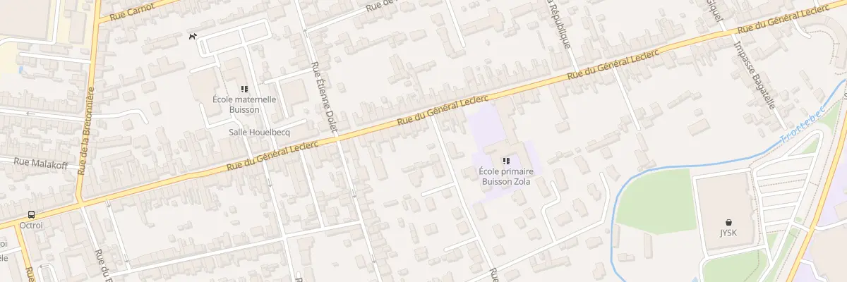 Plan du 100 Rue Gal Leclerc - Tourlaville à Cherbourg-en-Cotentin