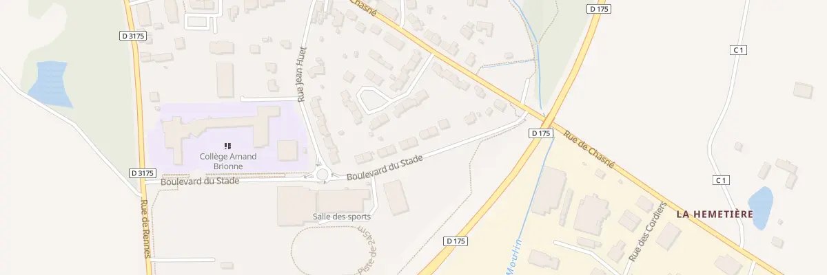 Plan du 13 Bd du Stade à Saint-Aubin-d’Aubigné
