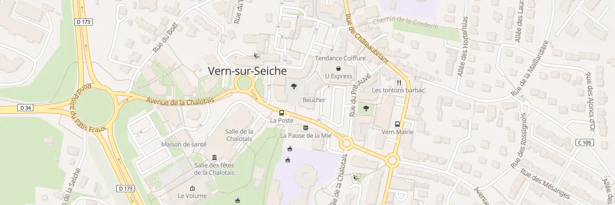 Plan du 2 Pl de la Poste à Vern-sur-Seiche
