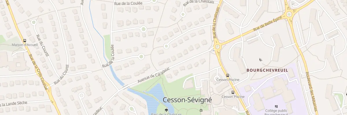 Plan du 12 Av de Caradeuc à Cesson-Sévigné