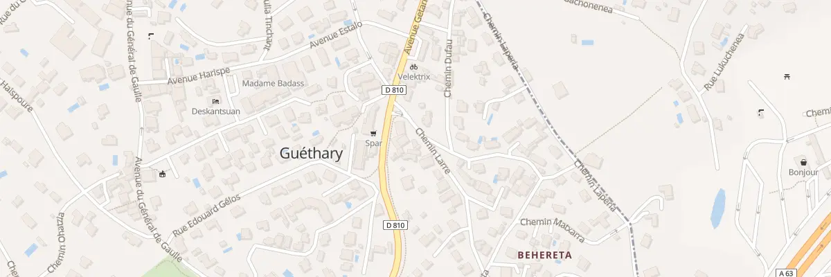 Plan du 70 Che Behereta à Guéthary