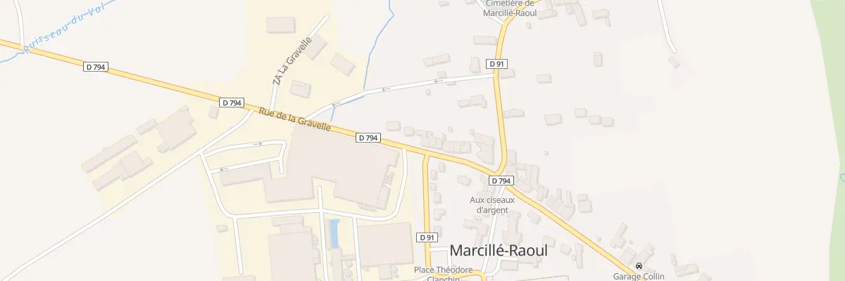 Plan du 14 Rue De La Gravelle à Marcillé-Raoul