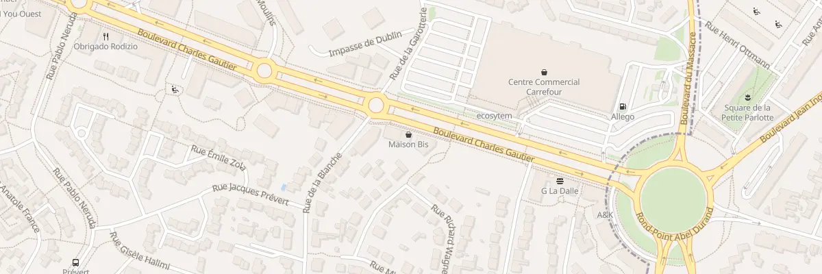 Plan du 1 Rue de la Blanche à Saint-Herblain