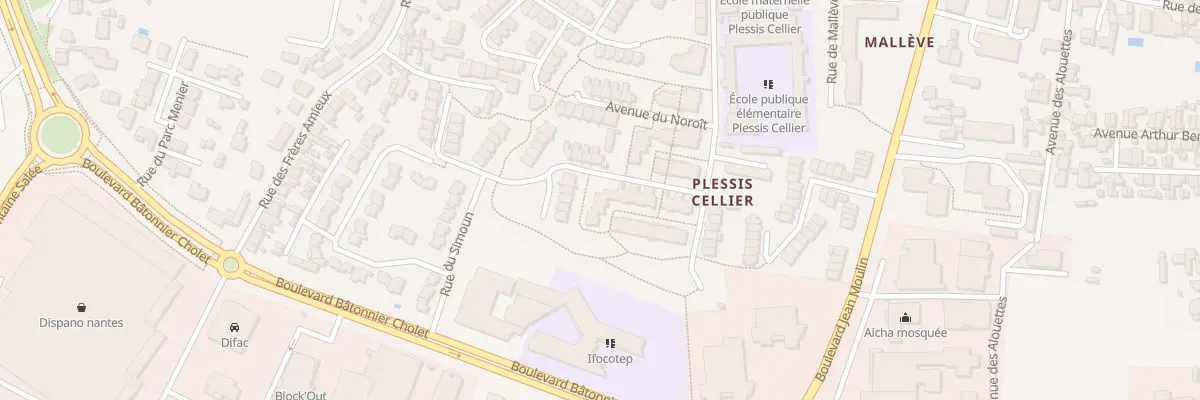 Plan du 3 All des Alizés à Nantes