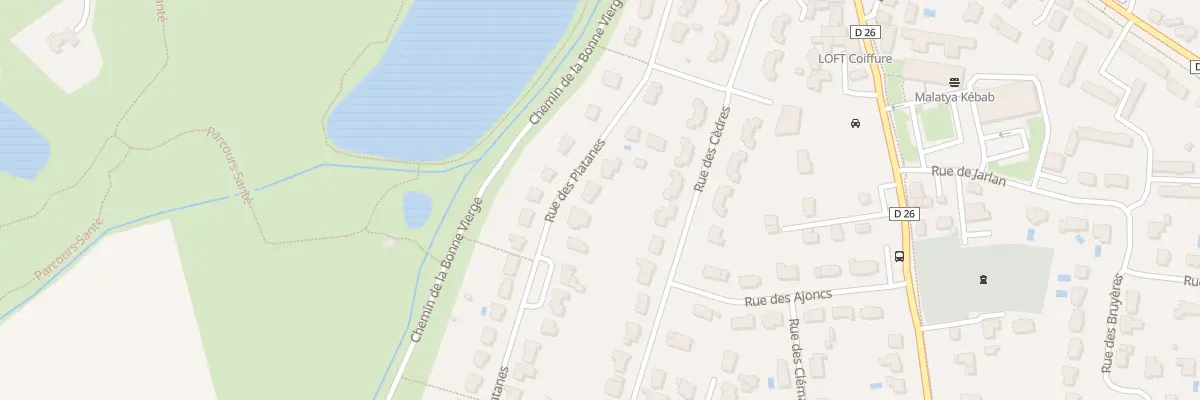 Plan du 11 Rue des platanes à Grandchamp-des-Fontaines