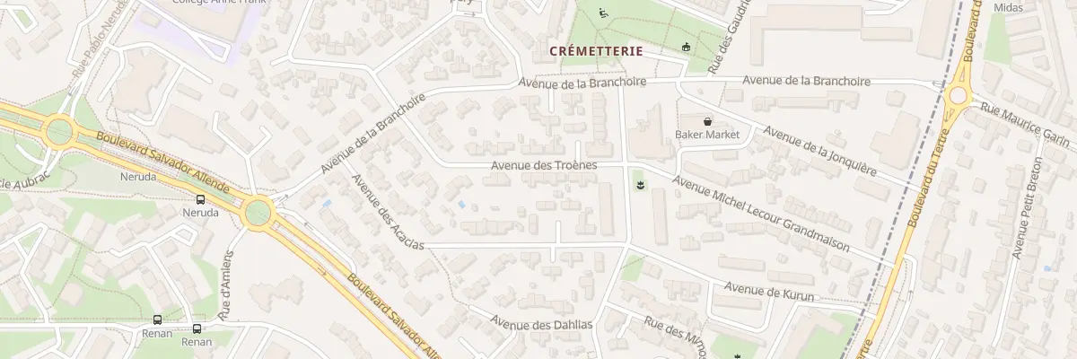 Plan du 9 Av des Troënes à Saint-Herblain