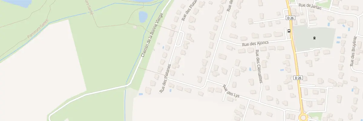 Plan du 23 Rue des platanes à Grandchamp-des-Fontaines