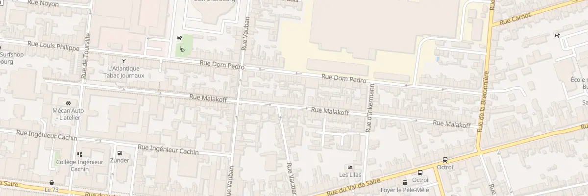 Plan du 91 Rue Malakoff à Cherbourg-en-Cotentin