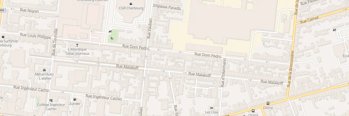 Plan du 90 Rue Dom Pedro à Cherbourg-en-Cotentin