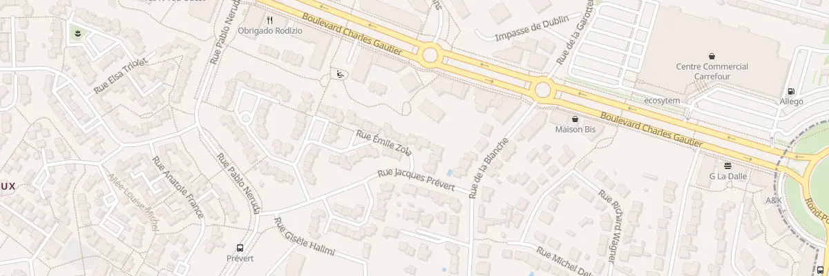 Plan du 10 Rue Emile Zola à Saint-Herblain