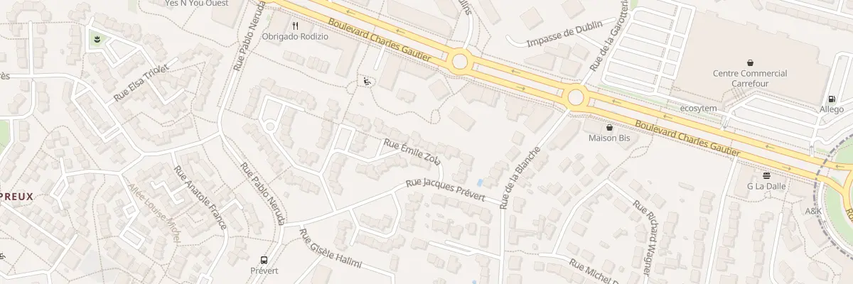 Plan du 14 Rue Emile Zola à Saint-Herblain
