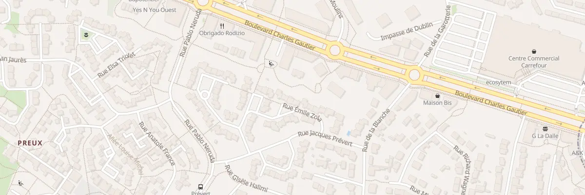 Plan du 20 Rue Emile Zola à Saint-Herblain