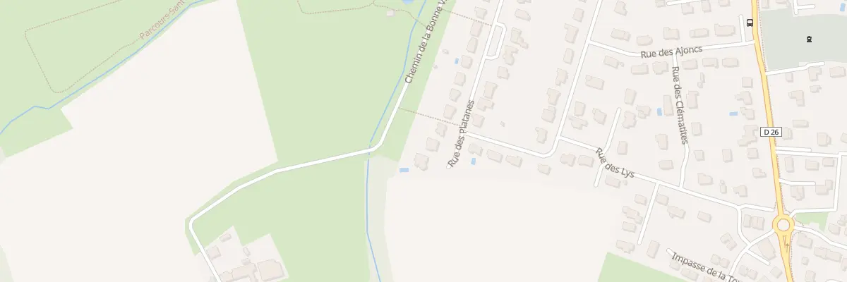 Plan du 34 Rue des platanes à Grandchamp-des-Fontaines