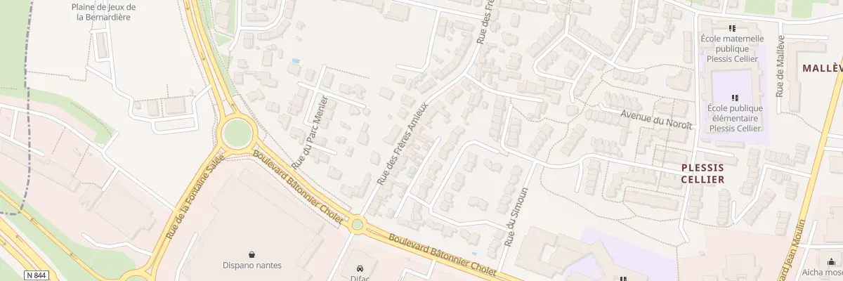 Plan du 39 Rue des Frères Amieux à Nantes