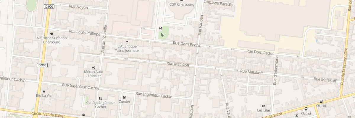 Plan du 55 Rue Malakoff à Cherbourg-en-Cotentin
