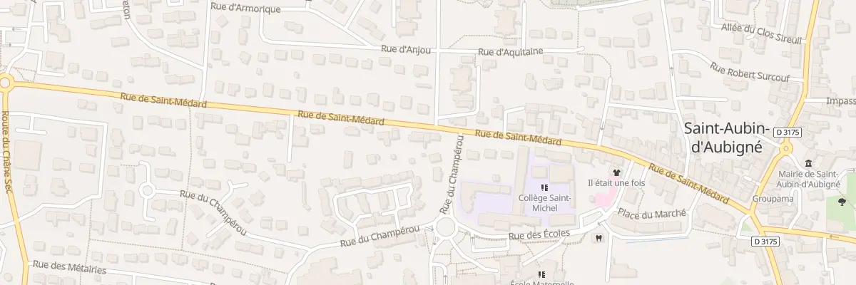 Plan du 23 Rue de Saint-Médard à Saint-Aubin-d’Aubigné