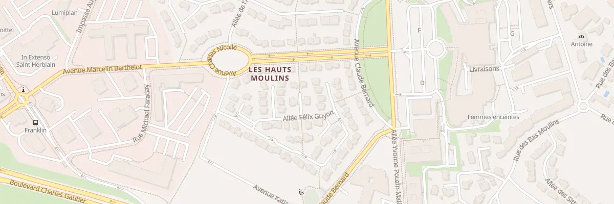 Plan du 76 All Félix Guyon à Saint-Herblain